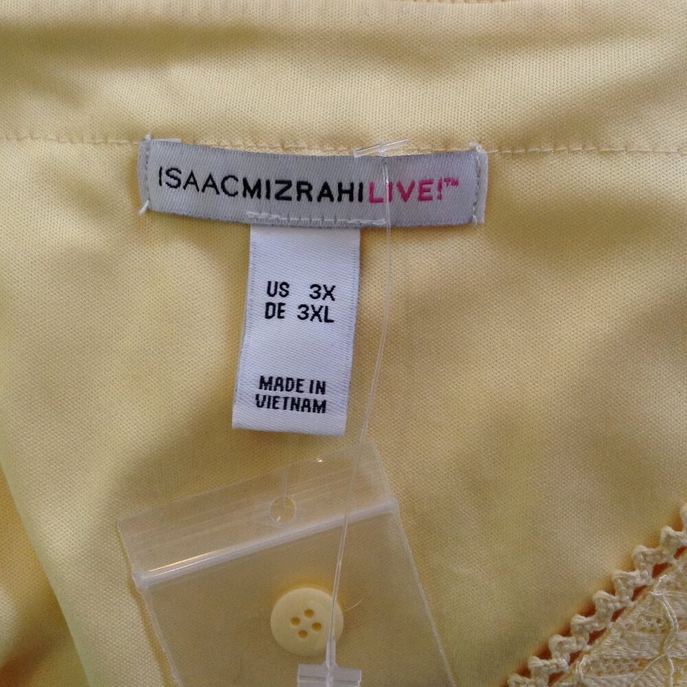 NWOT Isaac Mizrahi 3X Designer Lace & Poly Lined Peasant Blouse; Springtime Chic - Picture 3 of 5